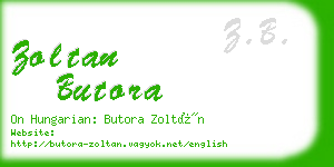 zoltan butora business card